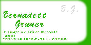 bernadett gruner business card