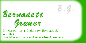 bernadett gruner business card